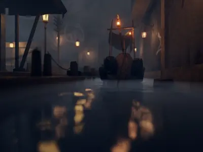  canal detail atmospheric environment  3D model