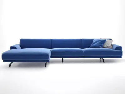 Slab Corner Sofa 3D model