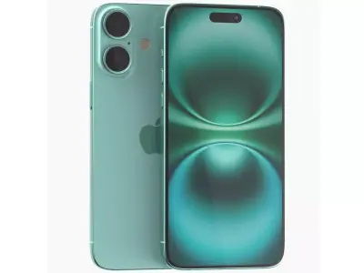 Apple iPhone 16 teal 3D model