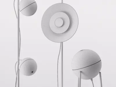 Half and Halos Floor Lamp by Milan Iluminacion 3D model