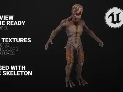 Lizard Low-poly 3D model