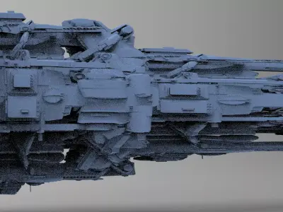 Advanced Ancient Civilization Ship architecture 13 3D model