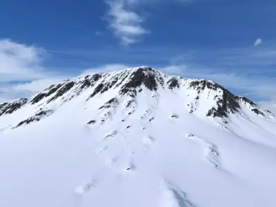 Snow Mountain 05 Low-poly 3D model