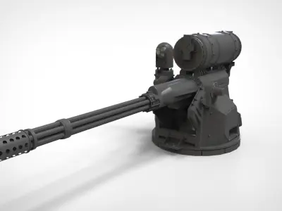 turret 2 machine gun 3D model