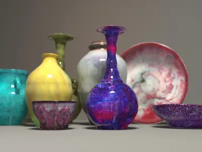 Porcelain pottery model of jun porcelain-ALL 3D model