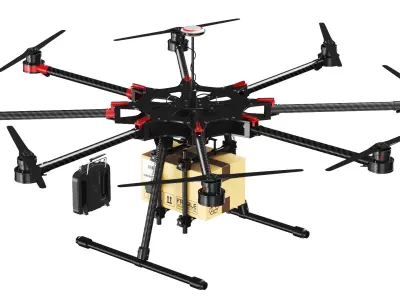  Three Detailed Delivery Drones 