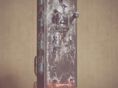 Deadpool in Carbonite 3D Printable Sculpture 3D print model