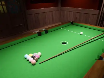 Billiards Room Interior  Pool Table Environment  Unity Blender Low-poly 3D model