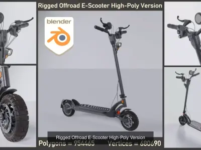 Offroad E-Scooter High-Poly Package