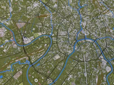 Moscow City of Russia Low-poly 3D model