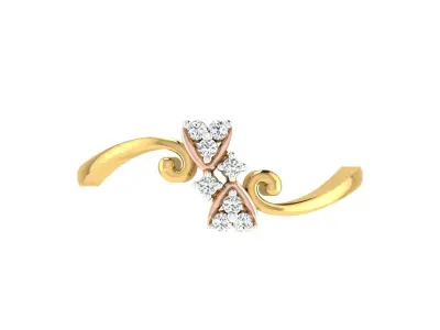 Women Ring  Render 3dm STL OBJ FBX Details 3D print model 14