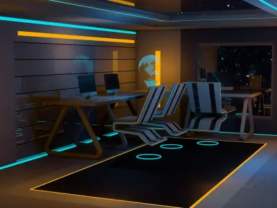 Sci Fi Room 3D model 52