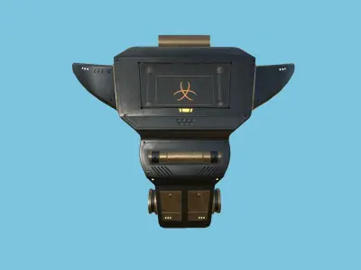 SciFi Backpack 06 Black Bronze - Character Fashion Design Low-poly 3D model