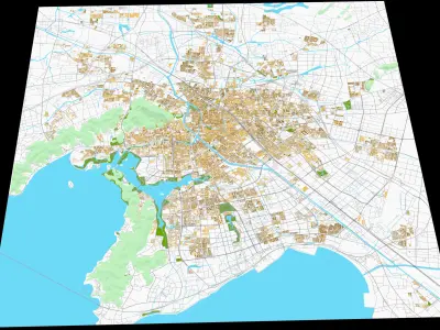 WuXi City urban planning maquett  building 3D Topography 3D model