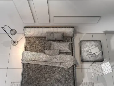 Bonaldo Amos bed 3D model