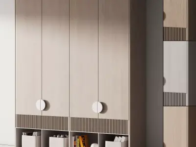 503 furniture for children 06 cupboard with toys 3D model