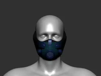 Gas mask helmet  3D model buy