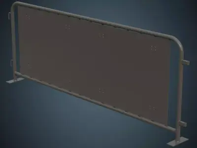 Crowd Barrier 5A Low-poly 3D model