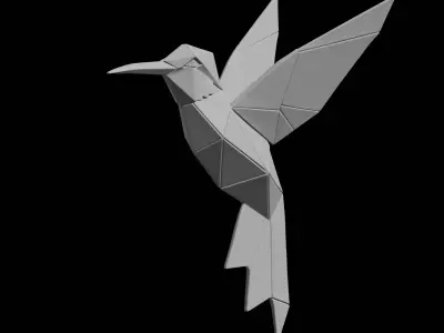 Geometric Hummingbird Home Decor Model 3D print model