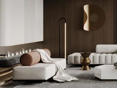 living room V-Ray Renderer 3D model order