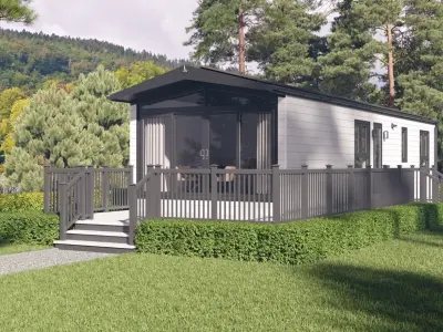 00158702-Lodge House Caravan  Low-poly 3D model