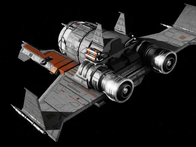 Spaceship 3d Model - Blender 3D model
