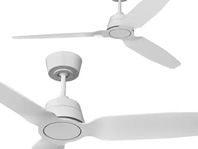 Sainz 132cm DC Fan only in White 3D model