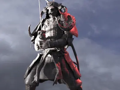 Arch Horned Demon samurai 3D model