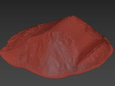 A pile of river sand Low-poly 3D model