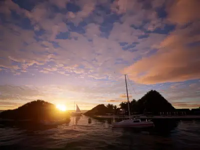 Photorealistic Beach Resort and Island - D5 Render Scene 3D model