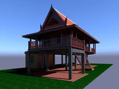 Wood House 3D model