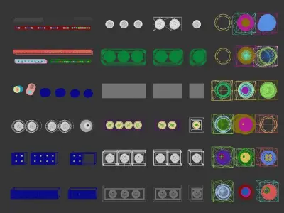 Downlight and Spotlight Set 2 - 3ds Max and Vray Renderer 3D model