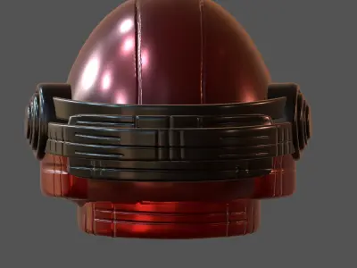Gas mask helmet 3d model pbr scifi Low-poly  Low-poly 3D model