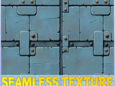 Stylized Metal Panels Seamless Texture Texture buy
