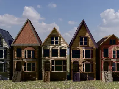 Rows of Houses 3D model