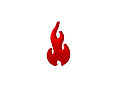 Fire Symbol v9 009 Low-poly 3D model