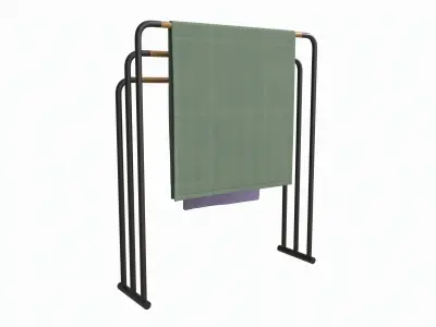 Bathroom Floor Towel Hanger 3D model