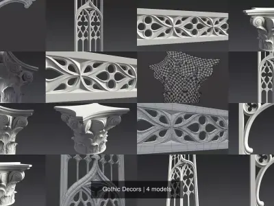 Gothic Decors 3D Model Pack