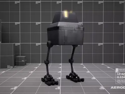 Lil Chick - GameReady Scifi Character - AR - VR Low-poly 3D model