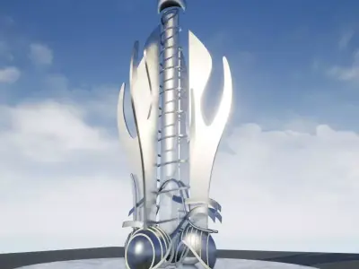 scifi antana 3D model
