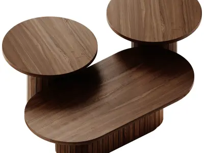 Kave Home Licia Coffee and Side Tables 3D model