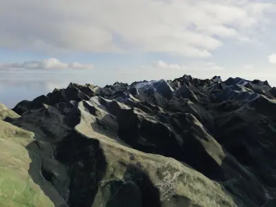 Mountain landscape 3D model purchase