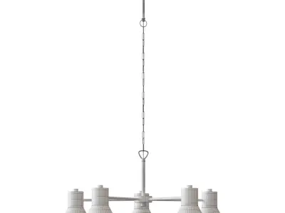 FLGBU Candelabrum 5-arm brass glass 3D model