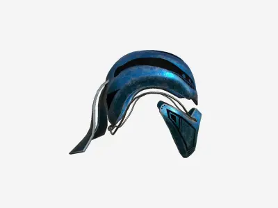 SciFi Ninja Mask A07 Blue Metal - Character Design Fashion Low-poly 3D model