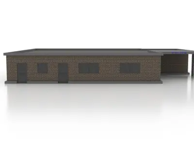 City police station 2 Low-poly 3D model