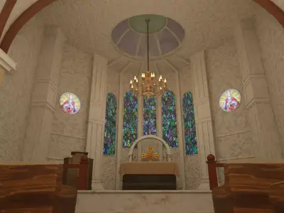 Church Set  Chapel of Soft Light 3D model