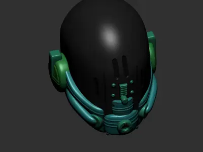 helmet high poly sculpt 3d printable ver 7 3D model 3D model 94