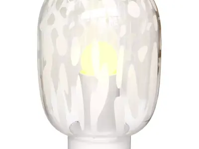 Flakes Glass Table Lamp Low-poly 3D model