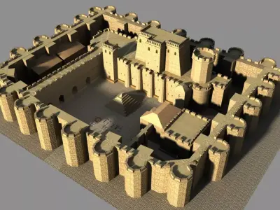 Castle medieval 3D model