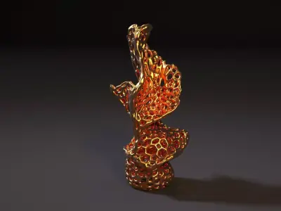 Abstract vase Voronoi 3D print model